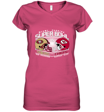 Load image into Gallery viewer, NFL Super bowl San Francisco 49ers vs. Kansas City Chiefs Women's V-Neck T-Shirt
