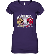 Load image into Gallery viewer, NFL Super bowl San Francisco 49ers vs. Kansas City Chiefs Women's V-Neck T-Shirt
