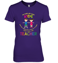 Load image into Gallery viewer, They Call Me Teacher School Kids Fun Appreciation Women's Premium T-Shirt
