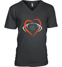 Load image into Gallery viewer, NFL Miami Dolphins Heart Love Football Men's V-Neck
