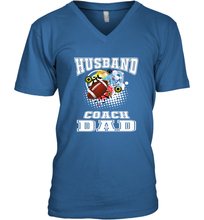 Load image into Gallery viewer, Husband Coach Dad Football Family Sports Team Game Men's V-Neck
