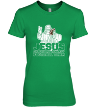 Load image into Gallery viewer, Jesus Drafted My Football Team Fantasy Football Draft Day Women's Premium T-Shirt
