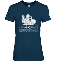 Load image into Gallery viewer, Jesus Drafted My Football Team Fantasy Football Draft Day Women's Premium T-Shirt
