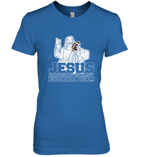 Load image into Gallery viewer, Jesus Drafted My Football Team Fantasy Football Draft Day Women's Premium T-Shirt
