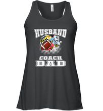 Load image into Gallery viewer, Husband Coach Dad Football Family Sports Team Game Women's Racerback Tank
