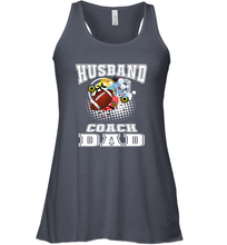 Load image into Gallery viewer, Husband Coach Dad Football Family Sports Team Game Women's Racerback Tank
