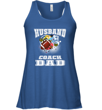 Load image into Gallery viewer, Husband Coach Dad Football Family Sports Team Game Women's Racerback Tank
