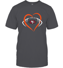Load image into Gallery viewer, NFL San Francisco Heart Love Football Men's T-Shirt
