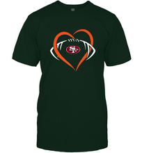 Load image into Gallery viewer, NFL San Francisco Heart Love Football Men's T-Shirt
