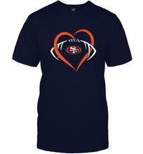 Load image into Gallery viewer, NFL San Francisco Heart Love Football Men's T-Shirt
