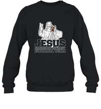 Load image into Gallery viewer, Jesus Drafted My Football Team Fantasy Football Draft Day Crewneck Sweatshirt
