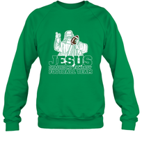 Load image into Gallery viewer, Jesus Drafted My Football Team Fantasy Football Draft Day Crewneck Sweatshirt
