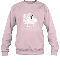 Load image into Gallery viewer, Jesus Drafted My Football Team Fantasy Football Draft Day Crewneck Sweatshirt
