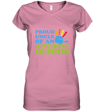 Load image into Gallery viewer, Autism Awareness Shirts Uncle Awareness Month Women's V-Neck T-Shirt
