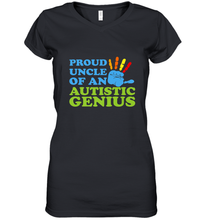 Load image into Gallery viewer, Autism Awareness Shirts Uncle Awareness Month Women's V-Neck T-Shirt
