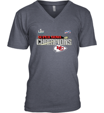 Load image into Gallery viewer, Youth Kansas City Chiefs NFL Pro Line by Fanatics Super Bowl LIV Champions Trophy Men's V-Neck
