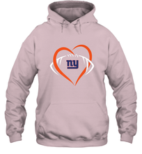 Load image into Gallery viewer, NFL New York Giants Heart Love Football Hooded Sweatshirt
