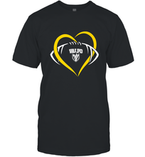 Load image into Gallery viewer, Valparaiso Crusaders Large Heart  Football Men's T-Shirt
