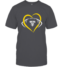 Load image into Gallery viewer, Valparaiso Crusaders Large Heart  Football Men's T-Shirt
