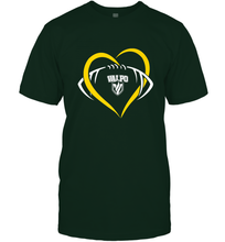 Load image into Gallery viewer, Valparaiso Crusaders Large Heart  Football Men's T-Shirt
