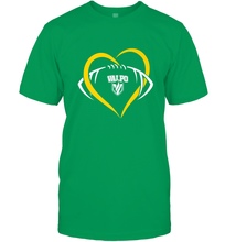 Load image into Gallery viewer, Valparaiso Crusaders Large Heart  Football Men's T-Shirt
