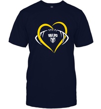 Load image into Gallery viewer, Valparaiso Crusaders Large Heart  Football Men's T-Shirt
