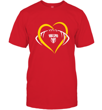 Load image into Gallery viewer, Valparaiso Crusaders Large Heart  Football Men's T-Shirt
