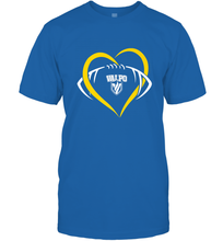Load image into Gallery viewer, Valparaiso Crusaders Large Heart  Football Men's T-Shirt
