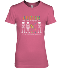 Load image into Gallery viewer, Autism it's a different ability Funny Dabbing skeleton Gift Women's Premium T-Shirt
