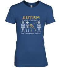 Load image into Gallery viewer, Autism it's a different ability Funny Dabbing skeleton Gift Women's Premium T-Shirt
