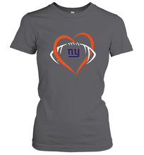 Load image into Gallery viewer, NFL New York Giants Heart Love Football Women's T-Shirt
