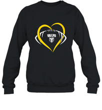 Load image into Gallery viewer, Valparaiso Crusaders Large Heart  Football Crewneck Sweatshirt
