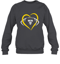 Load image into Gallery viewer, Valparaiso Crusaders Large Heart  Football Crewneck Sweatshirt
