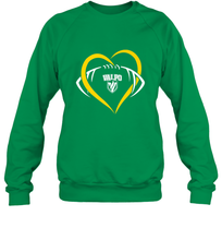 Load image into Gallery viewer, Valparaiso Crusaders Large Heart  Football Crewneck Sweatshirt
