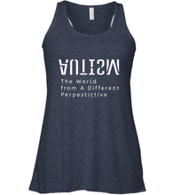 Load image into Gallery viewer, Autism Different Perspective Autism Awareness Women's Racerback Tank
