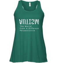 Load image into Gallery viewer, Autism Different Perspective Autism Awareness Women's Racerback Tank
