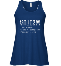 Load image into Gallery viewer, Autism Different Perspective Autism Awareness Women's Racerback Tank
