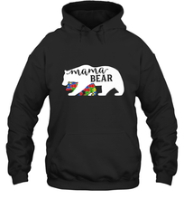 Load image into Gallery viewer, Mama Bear Autism t shirt Autism Awareness Month Hooded Sweatshirt
