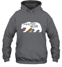 Load image into Gallery viewer, Mama Bear Autism t shirt Autism Awareness Month Hooded Sweatshirt
