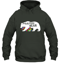 Load image into Gallery viewer, Mama Bear Autism t shirt Autism Awareness Month Hooded Sweatshirt
