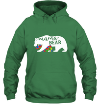 Load image into Gallery viewer, Mama Bear Autism t shirt Autism Awareness Month Hooded Sweatshirt
