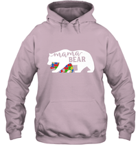 Load image into Gallery viewer, Mama Bear Autism t shirt Autism Awareness Month Hooded Sweatshirt
