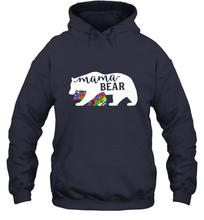 Load image into Gallery viewer, Mama Bear Autism t shirt Autism Awareness Month Hooded Sweatshirt
