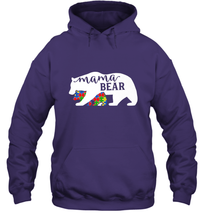 Load image into Gallery viewer, Mama Bear Autism t shirt Autism Awareness Month Hooded Sweatshirt
