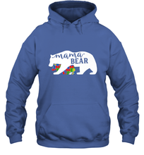 Load image into Gallery viewer, Mama Bear Autism t shirt Autism Awareness Month Hooded Sweatshirt
