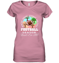 Load image into Gallery viewer, Funny Football Season Year Round Gift for Coach and Team Women's V-Neck T-Shirt
