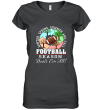 Load image into Gallery viewer, Funny Football Season Year Round Gift for Coach and Team Women's V-Neck T-Shirt
