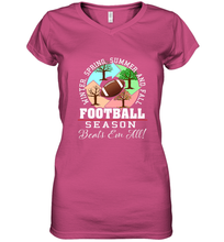 Load image into Gallery viewer, Funny Football Season Year Round Gift for Coach and Team Women's V-Neck T-Shirt
