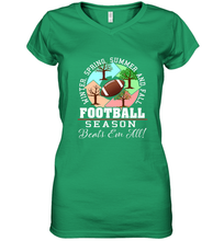 Load image into Gallery viewer, Funny Football Season Year Round Gift for Coach and Team Women's V-Neck T-Shirt
