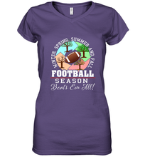 Load image into Gallery viewer, Funny Football Season Year Round Gift for Coach and Team Women's V-Neck T-Shirt
